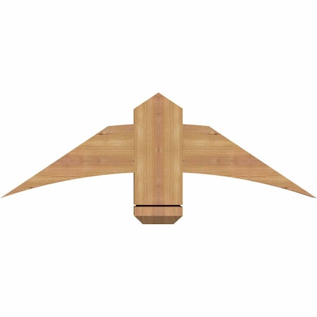Ekena Millwork Bellingham Timber Gable Bracket, Western Red Cedar, 36"W x 12"H x 3 1/2"D x 5 1/2"F, 8/12 Pitch GBW036X12X0406BEL00SWR